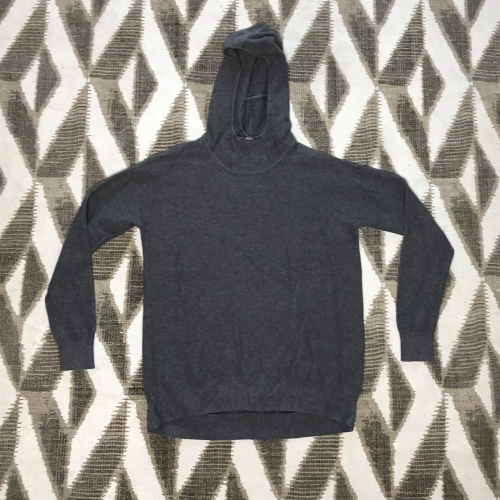 Athleta Grey Pullover Stretch Hoodie Sweater Sz M